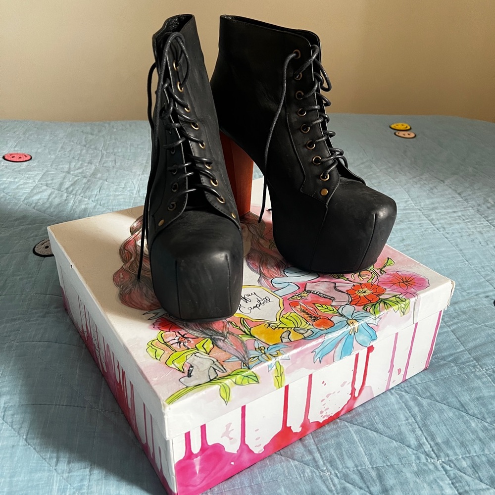 Black Platform Jeffrey Campbell Lita Boots